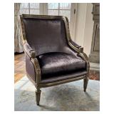LR - Marge Carlson Emperador Chair - Lilac Velvet, Custom Upholstery