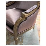 LR - Marge Carlson Emperador Chair - Lilac Velvet, Custom Upholstery