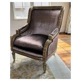 LR - Marge Carlson Emperador Chair - Lilac Velvet, Custom Upholstery