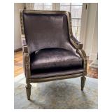 LR - Marge Carlson Emperador Chair - Lilac Velvet, Custom Upholstery