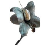 K - Greg Wilbur Blue Blossom - Metal sculpture with Sterling Silver Elements