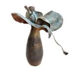 K - Greg Wilbur Blue Blossom - Metal sculpture with Sterling Silver Elements