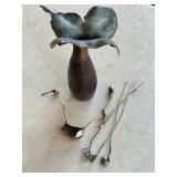 K - Greg Wilbur Blue Blossom - Metal sculpture with Sterling Silver Elements