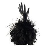 Kate Spade New York Feather Handbag - Black Feathers, Pink Interior, Dust Bag Included