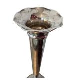 CD - Sterling Weighted Bud Vase - Vintage 8" Tall, Ruffled Rim