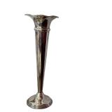 CD - Sterling Weighted Bud Vase - Vintage 8" Tall, Ruffled Rim