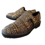 CL - Giuseppe Zanotti Design Glitter Loafers - Black & Gold Glitter - Made in Italy - Size 37.5