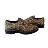 CL - Giuseppe Zanotti Design Glitter Loafers - Black & Gold Glitter - Made in Italy - Size 37.5