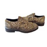 CL - Giuseppe Zanotti Design Glitter Loafers - Black & Gold Glitter - Made in Italy - Size 37.5