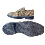 CL - Giuseppe Zanotti Design Glitter Loafers - Black & Gold Glitter - Made in Italy - Size 37.5