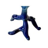 Hand-Blown Art Glass Dragonfly Bottle, Signed Base