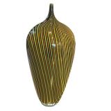 K - Jeff Holmwood Vortex Hand-Blown Glass Sculpture - 13-Inch Tall, Multicolor Spiral