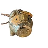 CL - Tory Burch Metallic Pig Crossbody Bag - Gold Tone Leather Strap