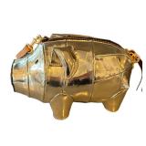 CL - Tory Burch Metallic Pig Crossbody Bag - Gold Tone Leather Strap