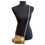 CL - Tory Burch Metallic Pig Crossbody Bag - Gold Tone Leather Strap