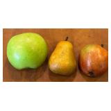R. Skipper Hand-Carved Fruit Trio - Green Apple, Pear & Red Apple (3 pcs)