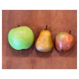 R. Skipper Hand-Carved Fruit Trio - Green Apple, Pear & Red Apple (3 pcs)