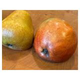 R. Skipper Hand-Carved Fruit Trio - Green Apple, Pear & Red Apple (3 pcs)