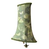 DR - Kinzig Aurelia Table Lamp - Hand-Blown Green Glass Base, Embroidered Shade, 35 in to Shade Top