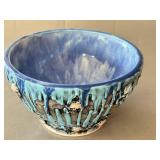 K1 - Rock Johnsen Artisan Bowl, Turquoise Drip with Skull Accents