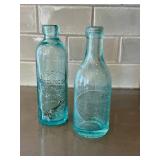 K6 - Vintage Spa Bottling Co St Paul MN Aqua Bottle & Brewery Bottling Works St Paul MN Aqua Bottle (Pair)