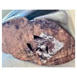 K - Wooden Tigre Mask w/ Mirror Eyes & Carved Figurine (Lot of 2)