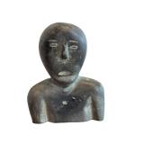 CB - Inuit Hand Carved Stone Bust - Double-Sided