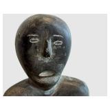 CB - Inuit Hand Carved Stone Bust - Double-Sided