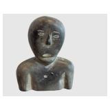 CB - Inuit Hand Carved Stone Bust - Double-Sided