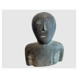 CB - Inuit Hand Carved Stone Bust - Double-Sided