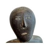 CB - Inuit Hand Carved Stone Bust - Double-Sided