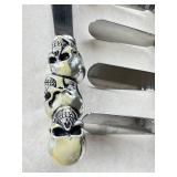 K - Boston Warehouse Skull-Handled Spreaders 8-Pack Stainless Steel