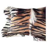 Zebra Hide Pillow- Natural Zebra Fur Cushion