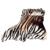 Zebra Hide Pillow- Natural Zebra Fur Cushion