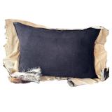 Zebra Hide Pillow- Natural Zebra Fur Cushion