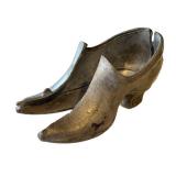 CF - Victorian Antique Pewter Shoe Shaped Ice Cream Mold