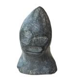 CB - Inuit Stone Carving - Hand-Carved Dark Grey Sculpture