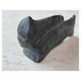 CB - Inuit Stone Carving - Hand-Carved Dark Grey Sculpture