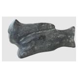 CB - Inuit Stone Carving - Hand-Carved Dark Grey Sculpture