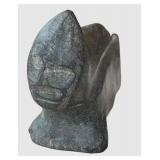 CB - Inuit Stone Carving - Hand-Carved Dark Grey Sculpture