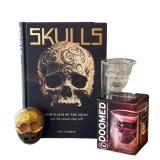 O - Skulls: Portraits of the Dead - Paul Gambino Hardcover; Doomed Skull Shot Glass; Decorative Skull Ornament
