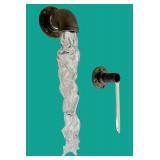 Dante Germain Indispensable II & Leaky Pipe XI - Hand Blown Glass Sculptures with Iron Mounts
