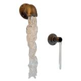 Dante Germain Indispensable II & Leaky Pipe XI - Hand Blown Glass Sculptures with Iron Mounts