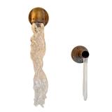 Dante Germain Indispensable II & Leaky Pipe XI - Hand Blown Glass Sculptures with Iron Mounts