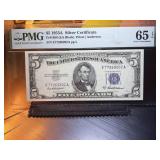 Gem Uncirculated 1953A $5 Silver Certificate PMG 65EPQ