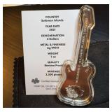 Mint Fresh 2021 Fender Telecaster 1oz 999.9 Solomon Islands $2, #1601 of 2,500