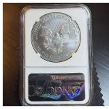 2020 NGC MS 70 Silver Eagle, Joe Biden Label, Mint Fresh