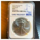 2022-W NGC MS 70 Silver Eagle, Mint Fresh, Early Releases
