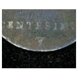 1808 Napoleonic Kingdom of Italy 1 Centesimo, Unaltered, MM Strike Error, Poss Rare V over M