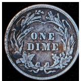 VF/VF+ 1911 Barber Dime